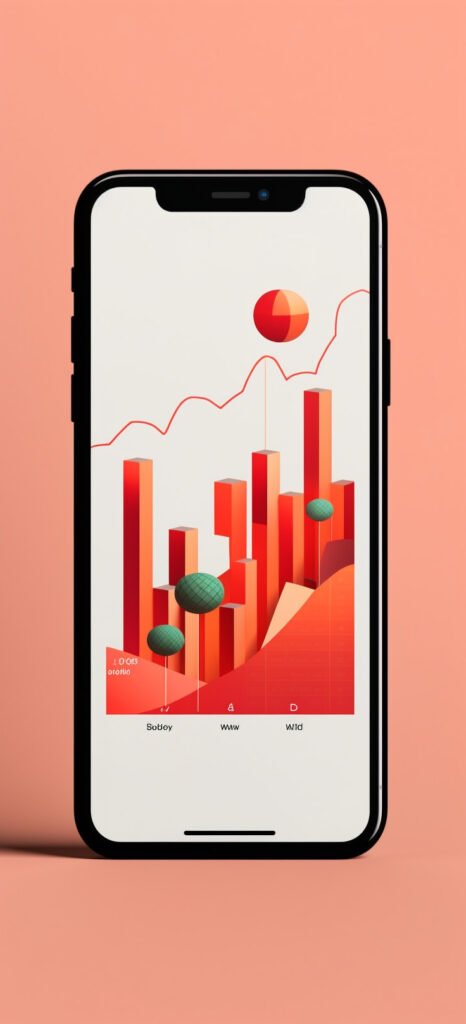 Illustration of a cumulative growth chart